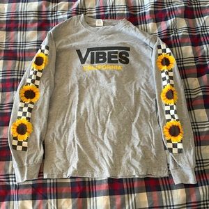 Gray graphic long sleeve